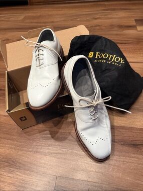 FootJoy Classics Dry Premiere Men’s White Leather Golf size 10